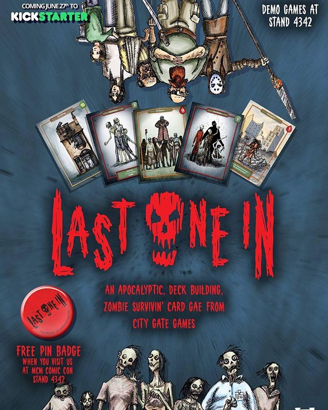 Been working on the this card game @lastonein_game with Mark Taylor. Kickstarter starts June 27th. Catch us at MCM Expo next weekend! #lastoneingame #zombies #survivalhorror #deckbuilding #cardgame #boardgames #walkingdead #dawnofthedead #dayofthedead #mcmexpo