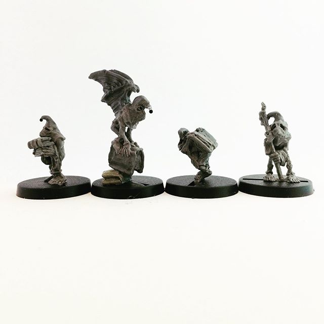 Sorcerer’s Minions. miniature sculpts- about 20mm tall. #mage #sculptingminiatures #fantasyart #oldhammer #warhammer #dungeonanddragons