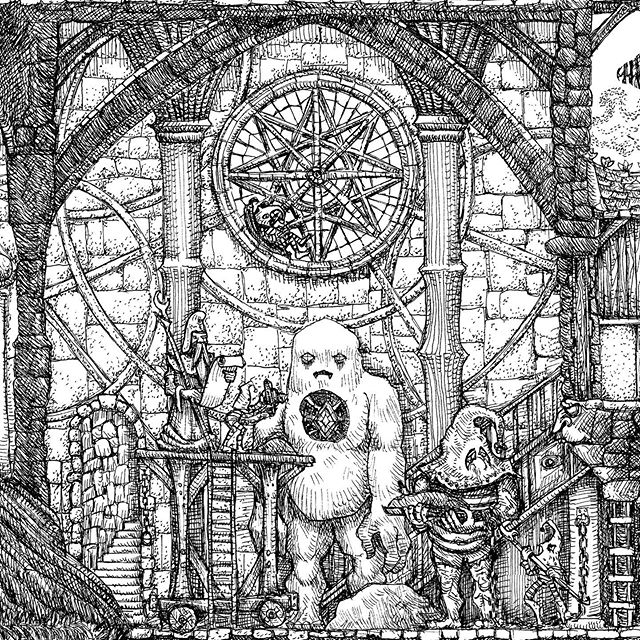 Building a golem: detail from the Sorcerers’ Enclave picture #golem #wizard #sorcerer #mage #magicuser #penandink #dungeonsanddragons #warhammer #gothic #magic #castle here’s a link to the Kickstarter: http://kck.st/2N4lZpi