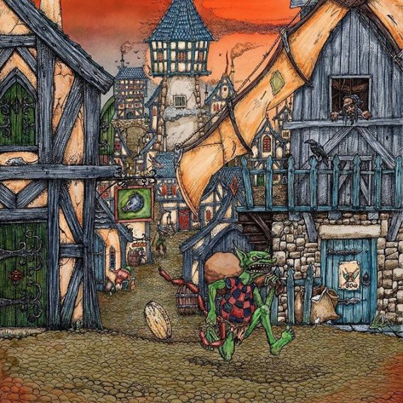 Here’s a taste of the art for a board game about goblins which I’m illustrating. #goblins #oldhammer #boardgames #fantasyart #dungeonsanddragons #tabletopgames
